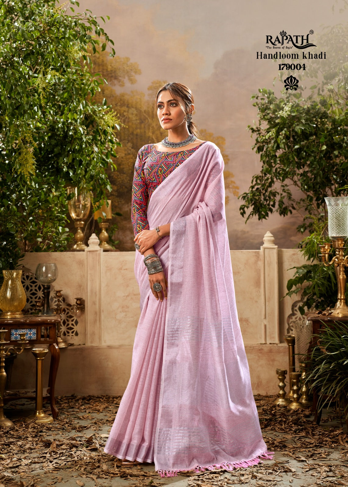 Taffy Pink Cotton Saree