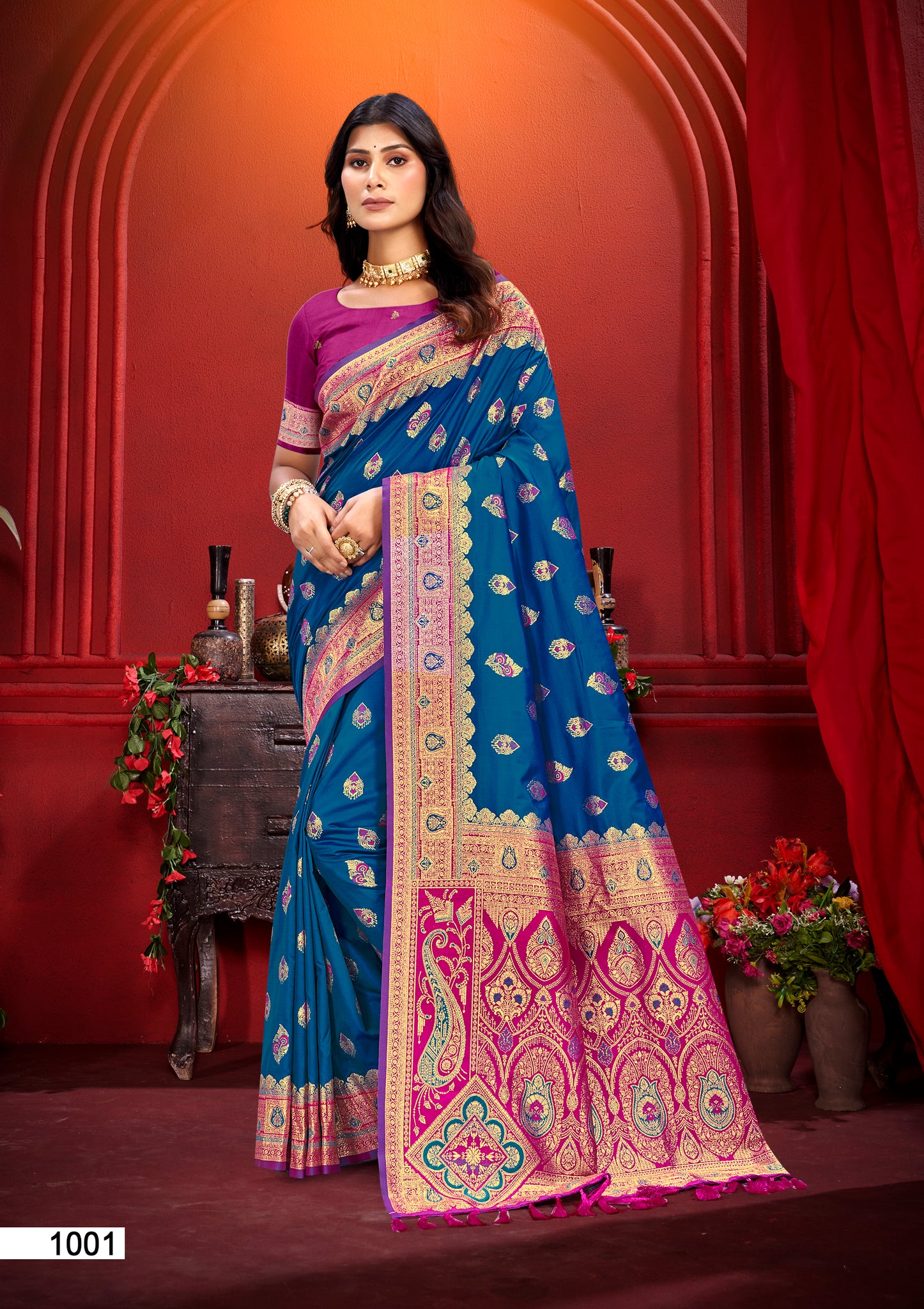 Blue Silk Saree
