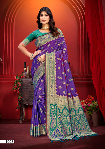 Purple Silk Saree