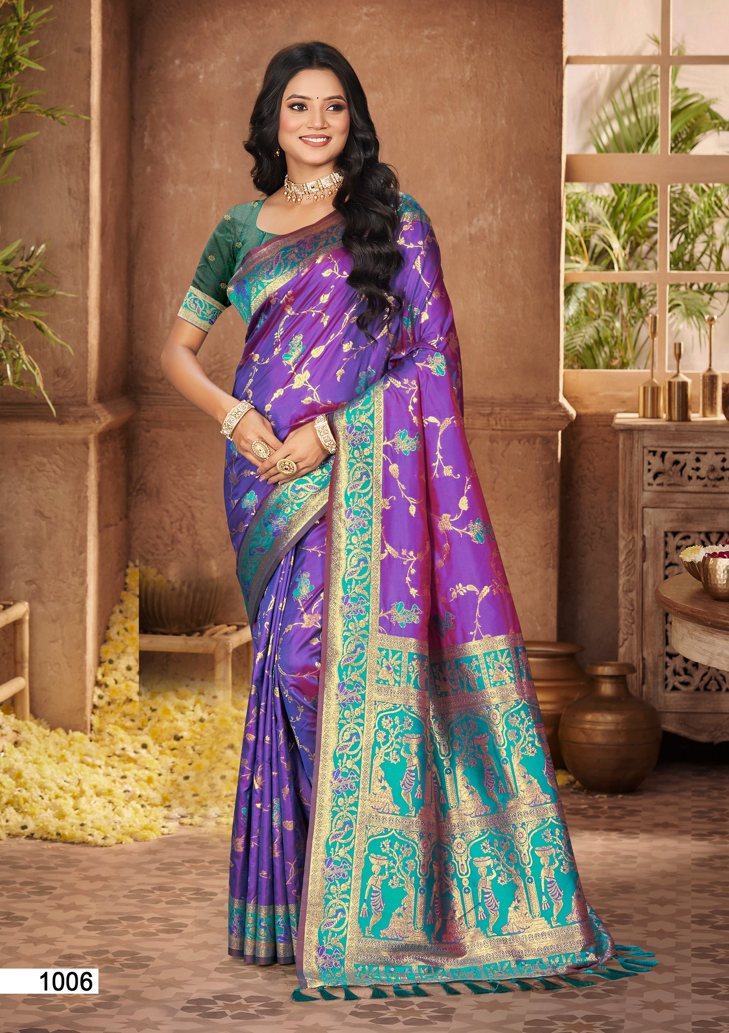Purple Silk Saree