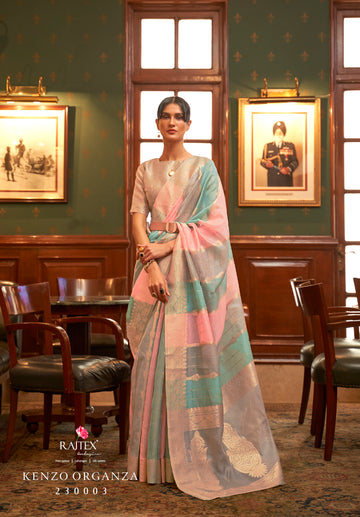 Multicolor Organza Saree