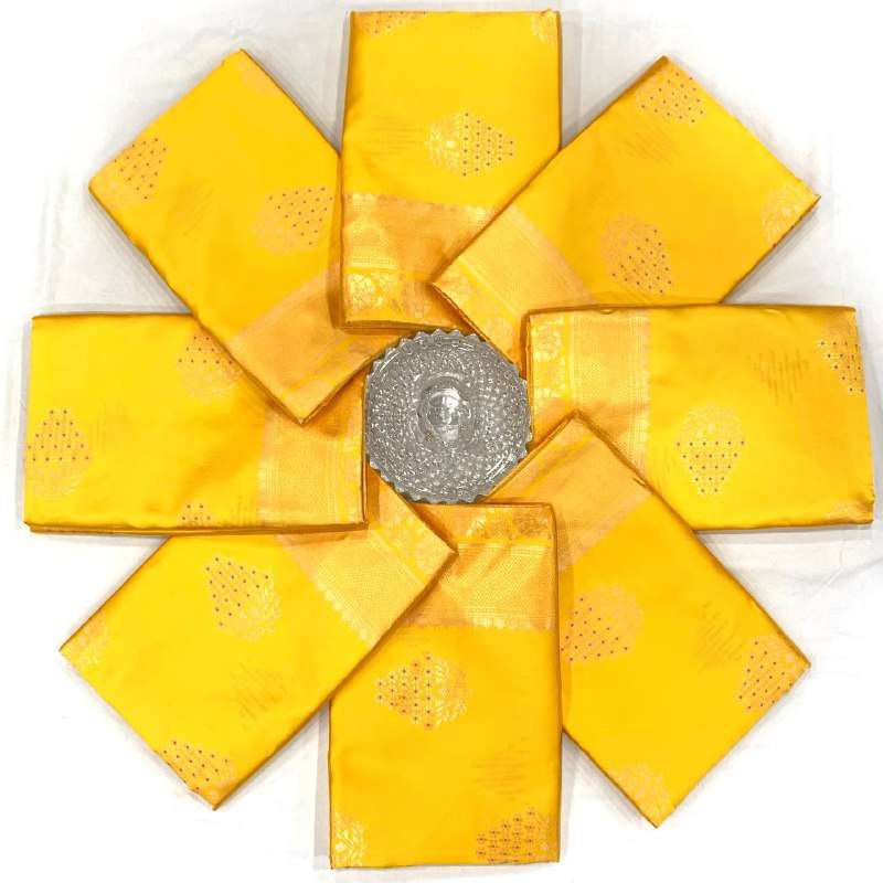 Mustard Yellow Silk Saree