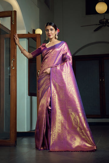 Wine Kanjivaram Art Silk Saree