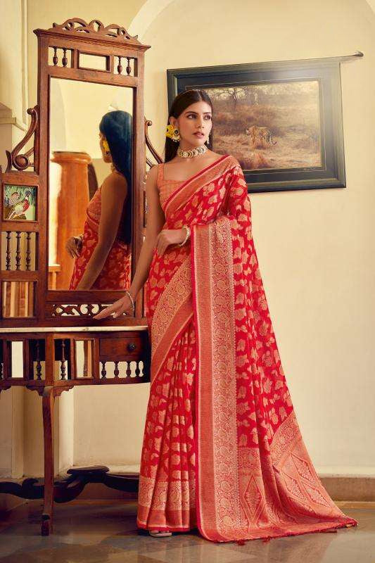 Red Georgette Saree