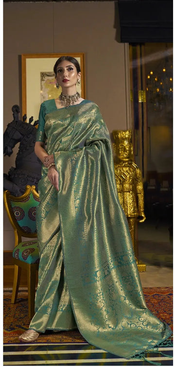 Green Weaving Silk Saree