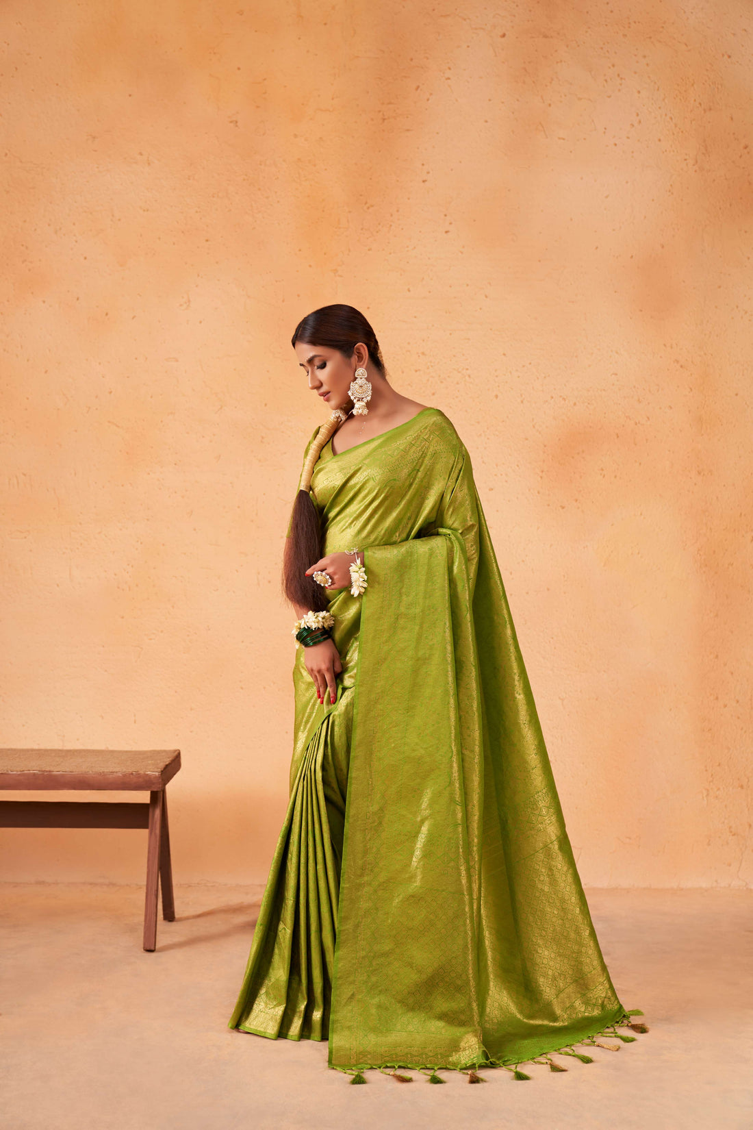 Green Kanjivaram Art Silk Saree