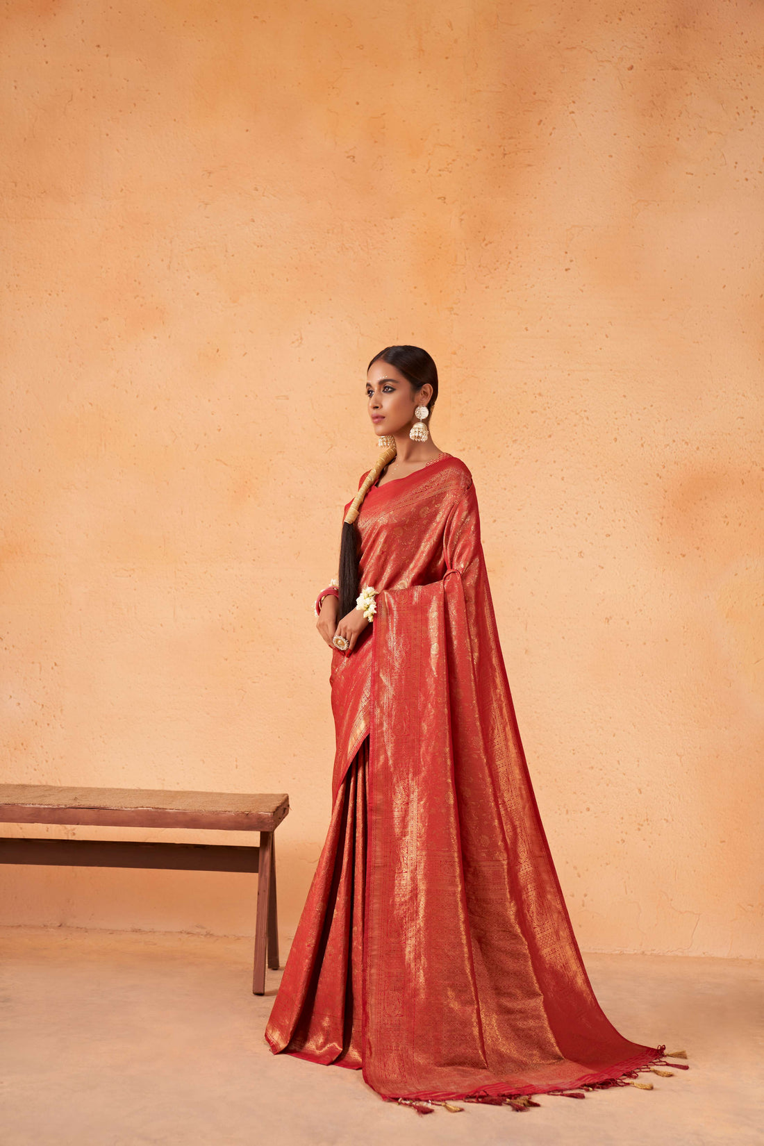 Red Kanjivaram Art Silk Saree