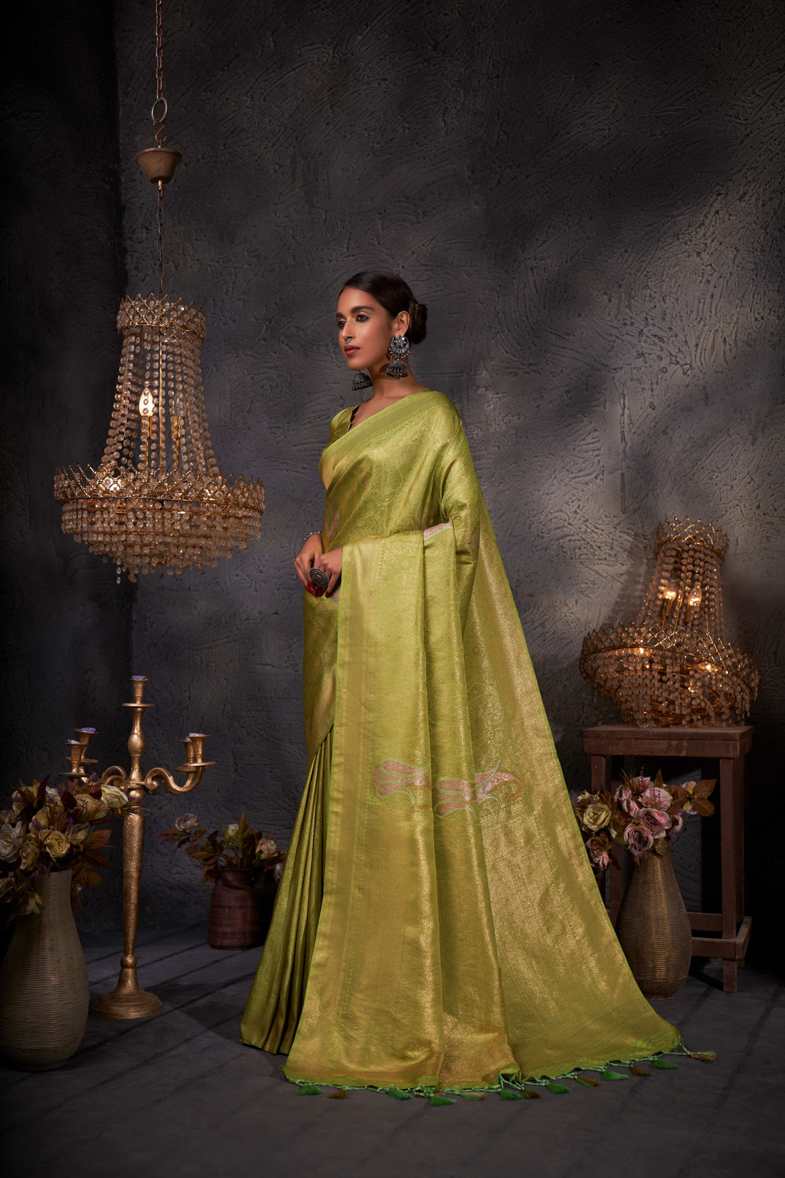 Green Kanjivaram Art Silk Saree