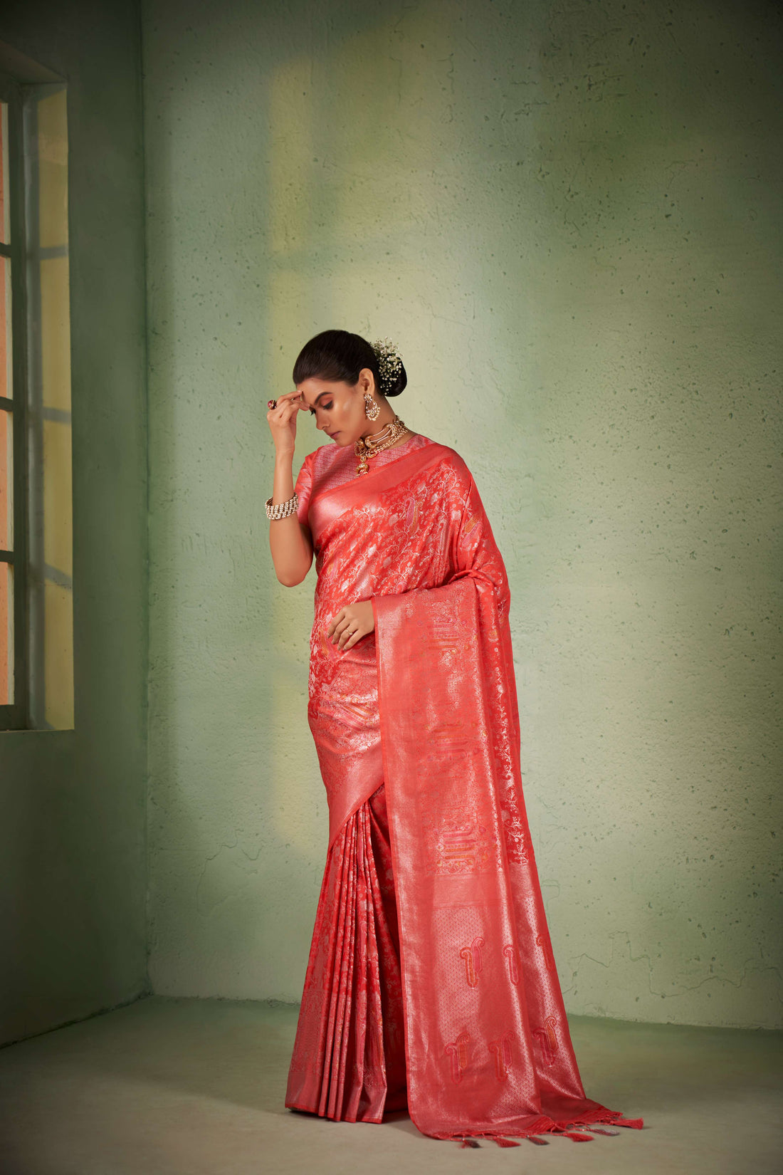 Red Kanjivaram Art Silk Saree