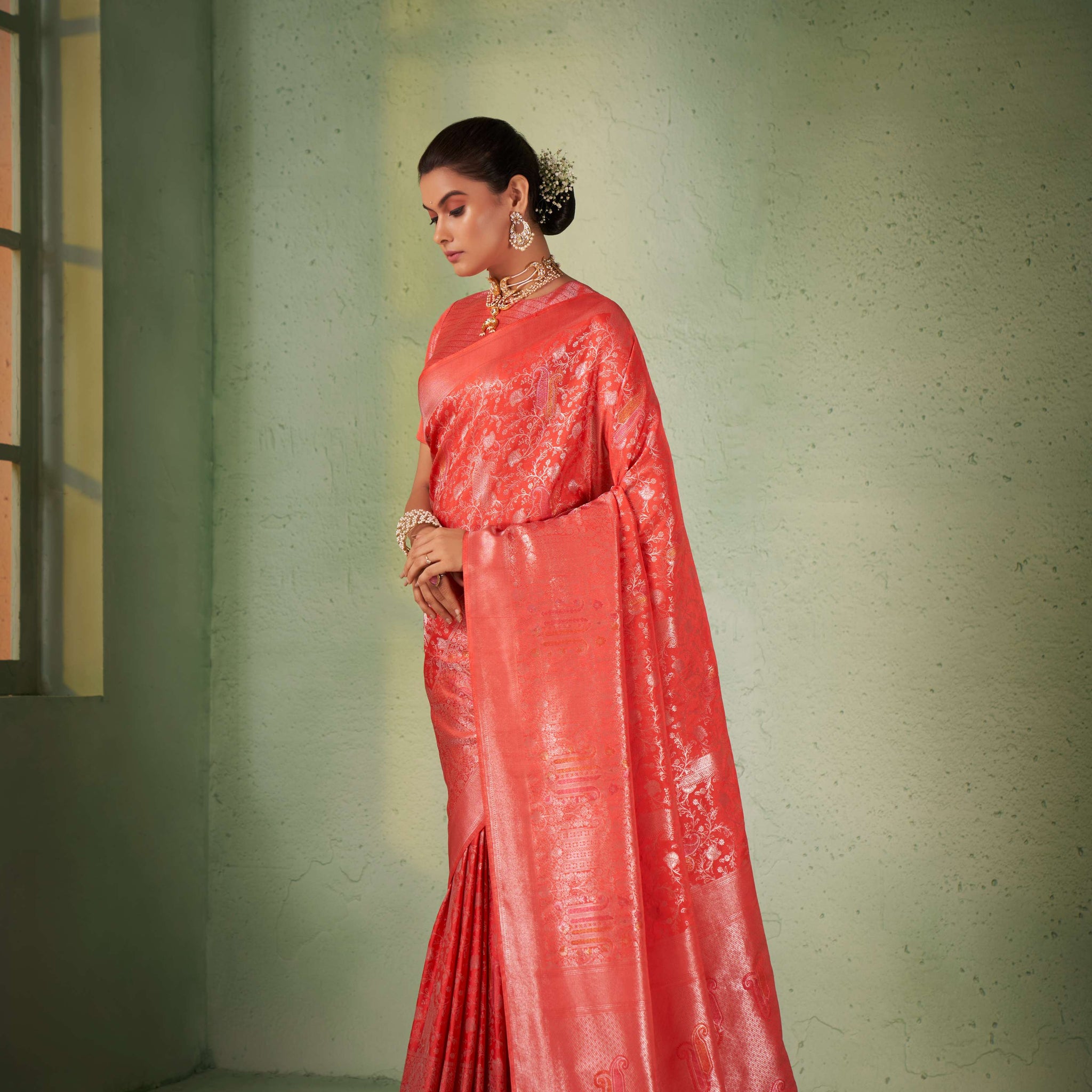 Red Kanjivaram Art Silk Saree