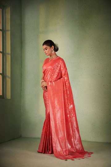 Red Kanjivaram Art Silk Saree