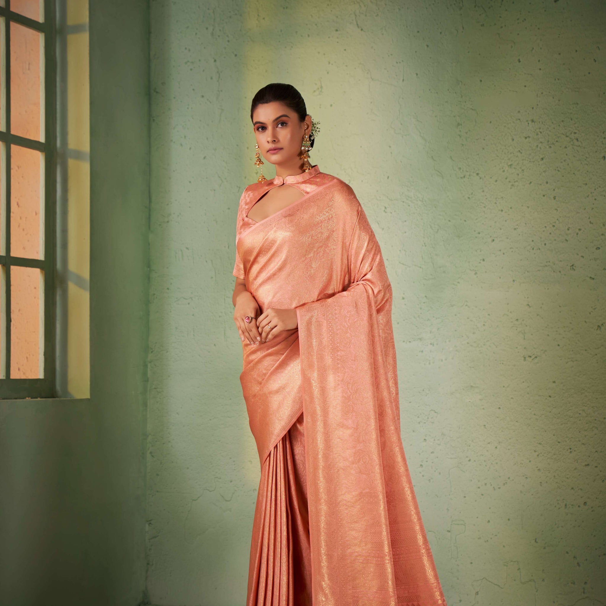 Pink Kanjivaram Art Silk Saree