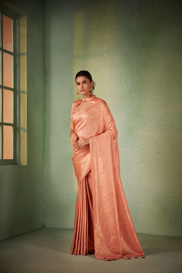 Pink Kanjivaram Art Silk Saree