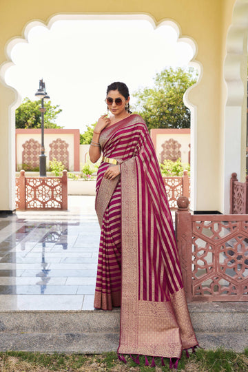 Wine Pure Georgette Saree