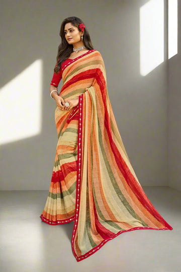 Laxmipati  Multicolor Georgette Saree