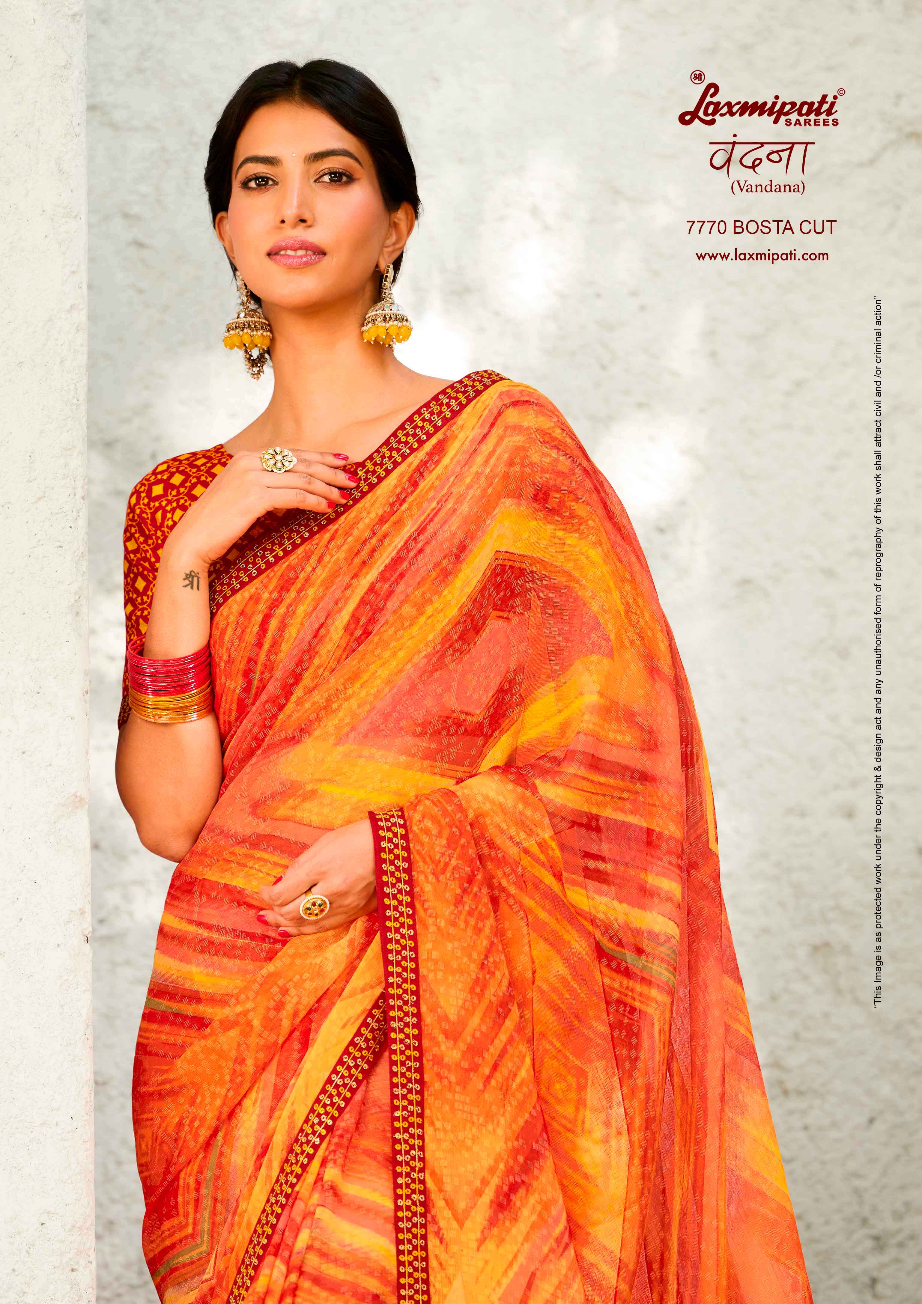 Buy Affordable Brasso Saree Online In India - Roop Kashish Sarees