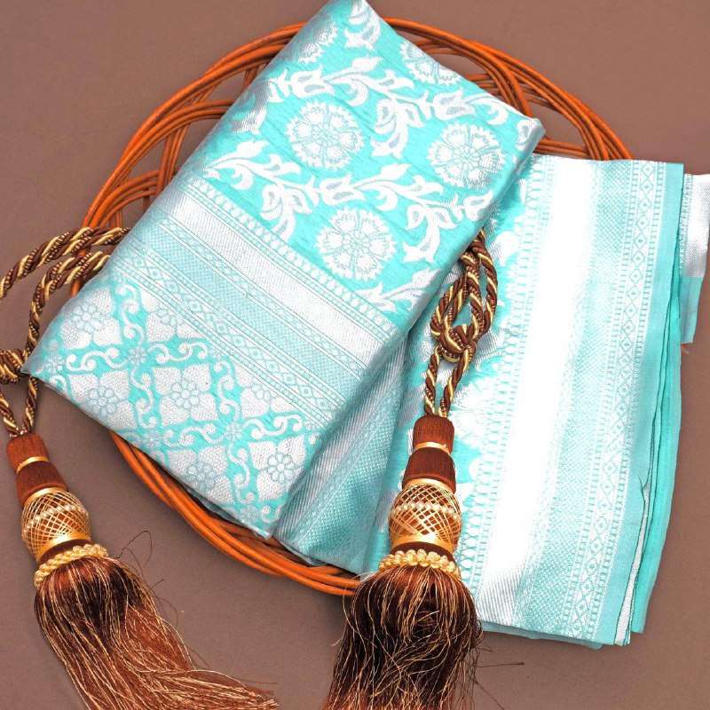 Sky Blue Silk Saree
