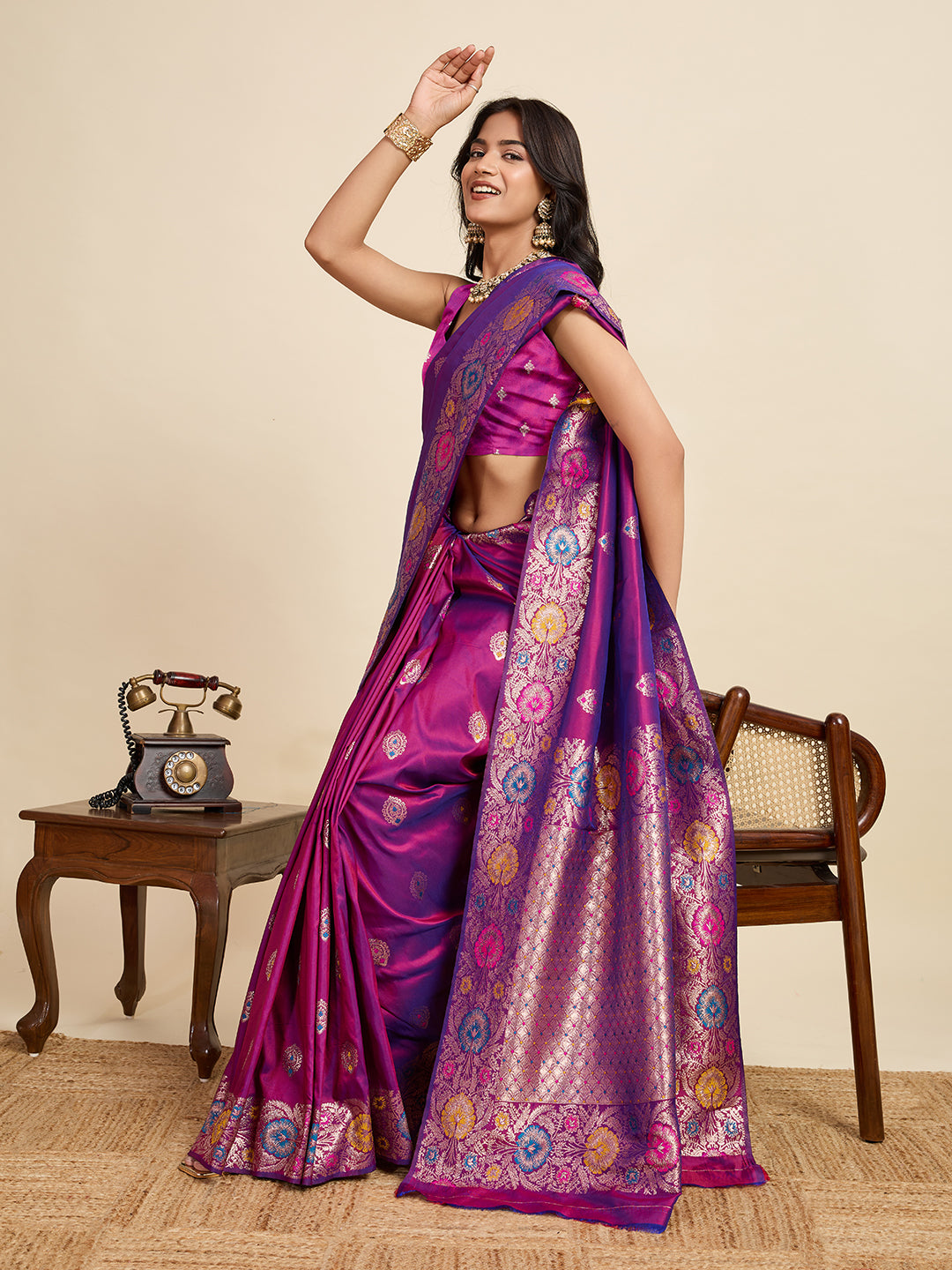 Purple Soft Silk Saree