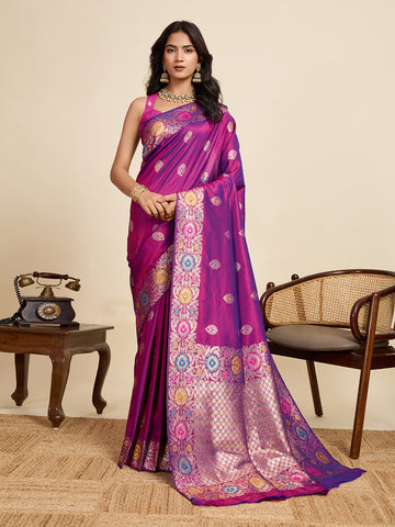 Purple Soft Silk Saree