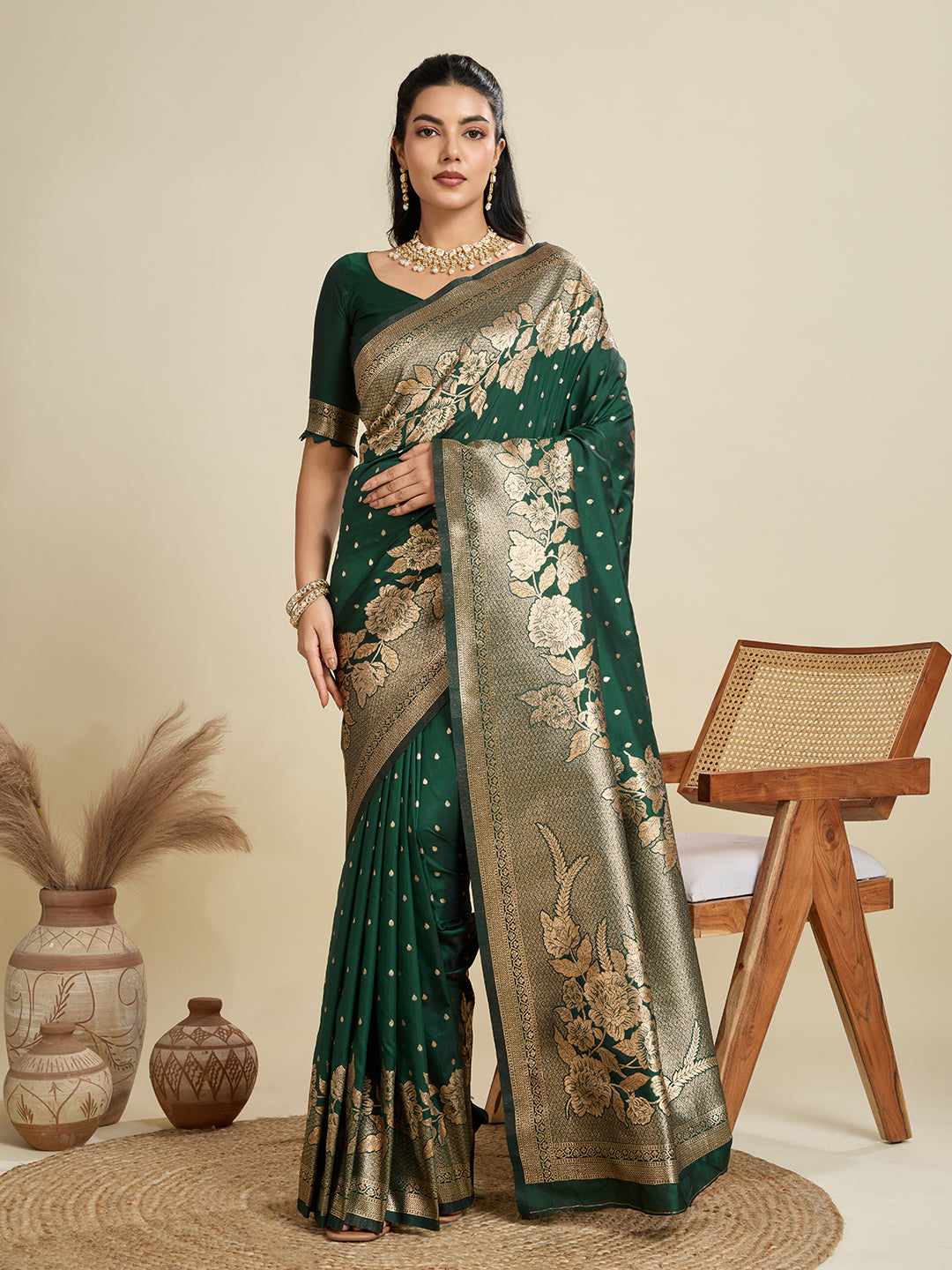 Green Kanjivaram Silk Saree