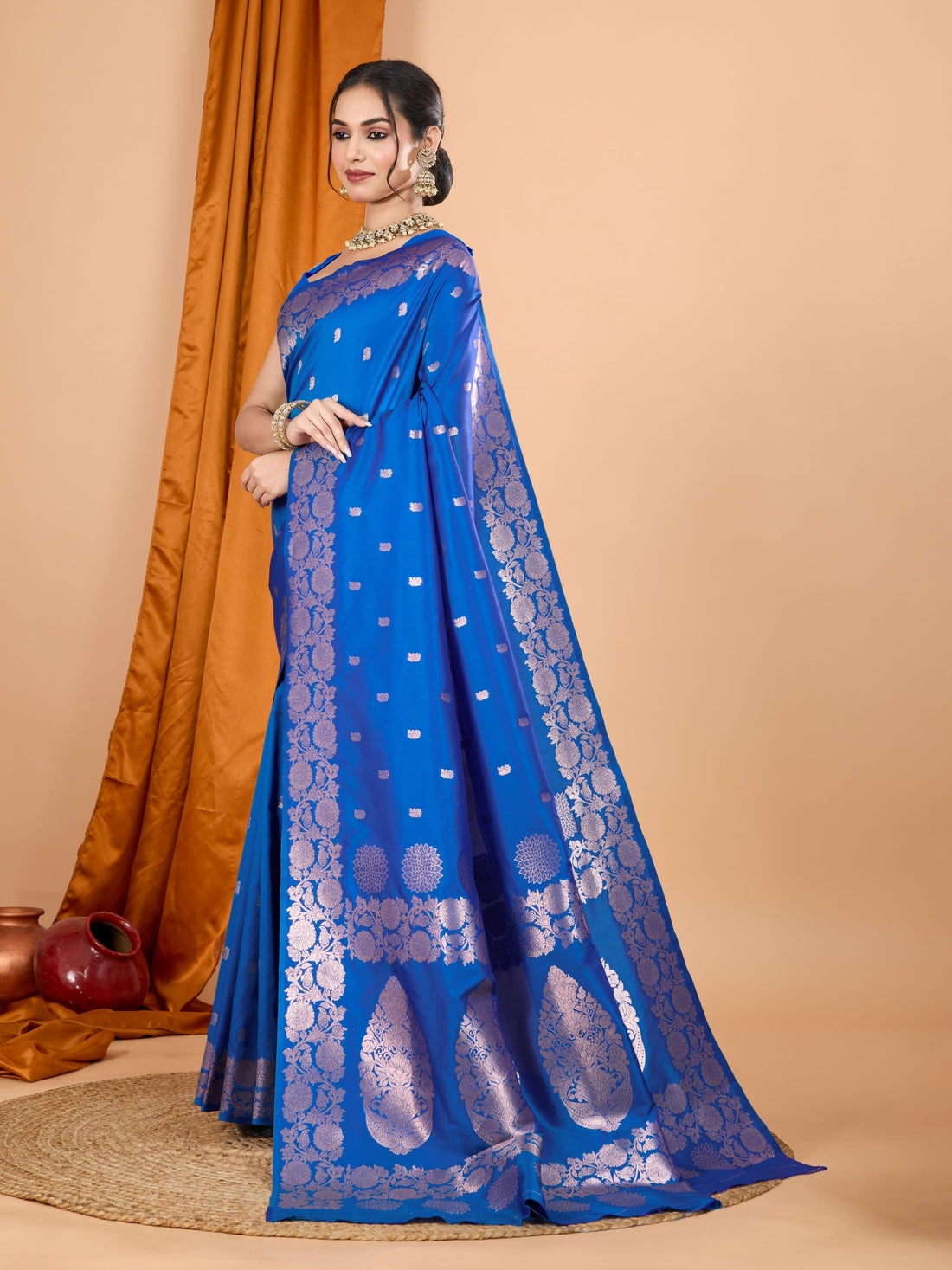 Royal Blue Banarasi Silk Saree