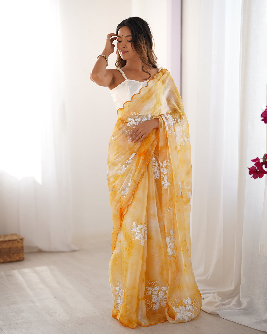 Yellow Jimmy Choo Saree