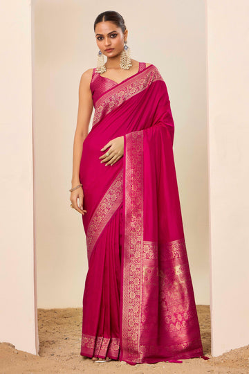 Pink Dola Silk Saree