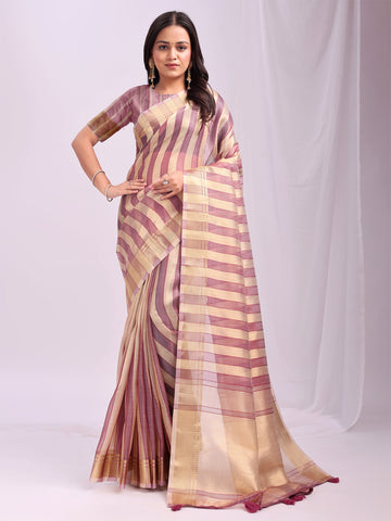 Purple Organza Saree