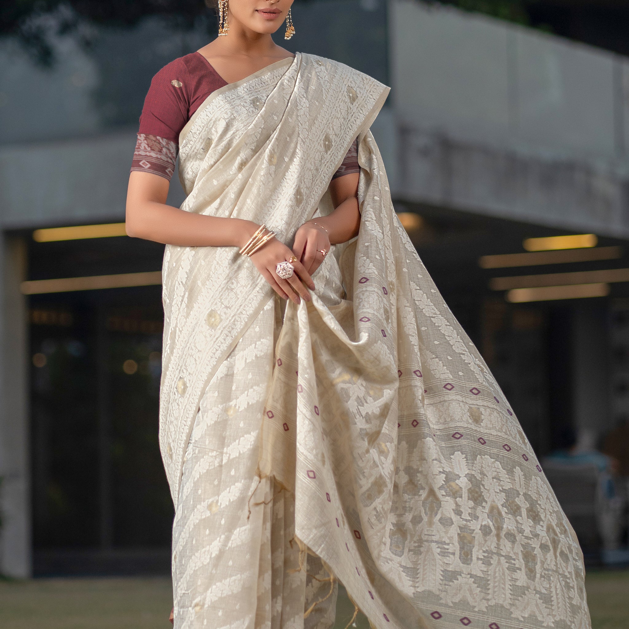 Beautiful Mulmul Cotton Saree