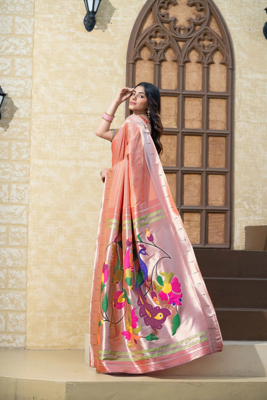 Red Paithani Silk saree