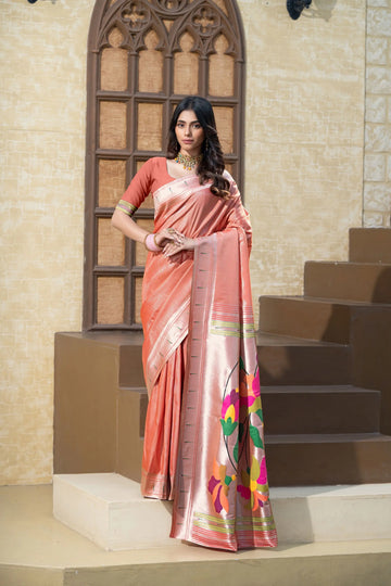 Red Paithani Silk saree