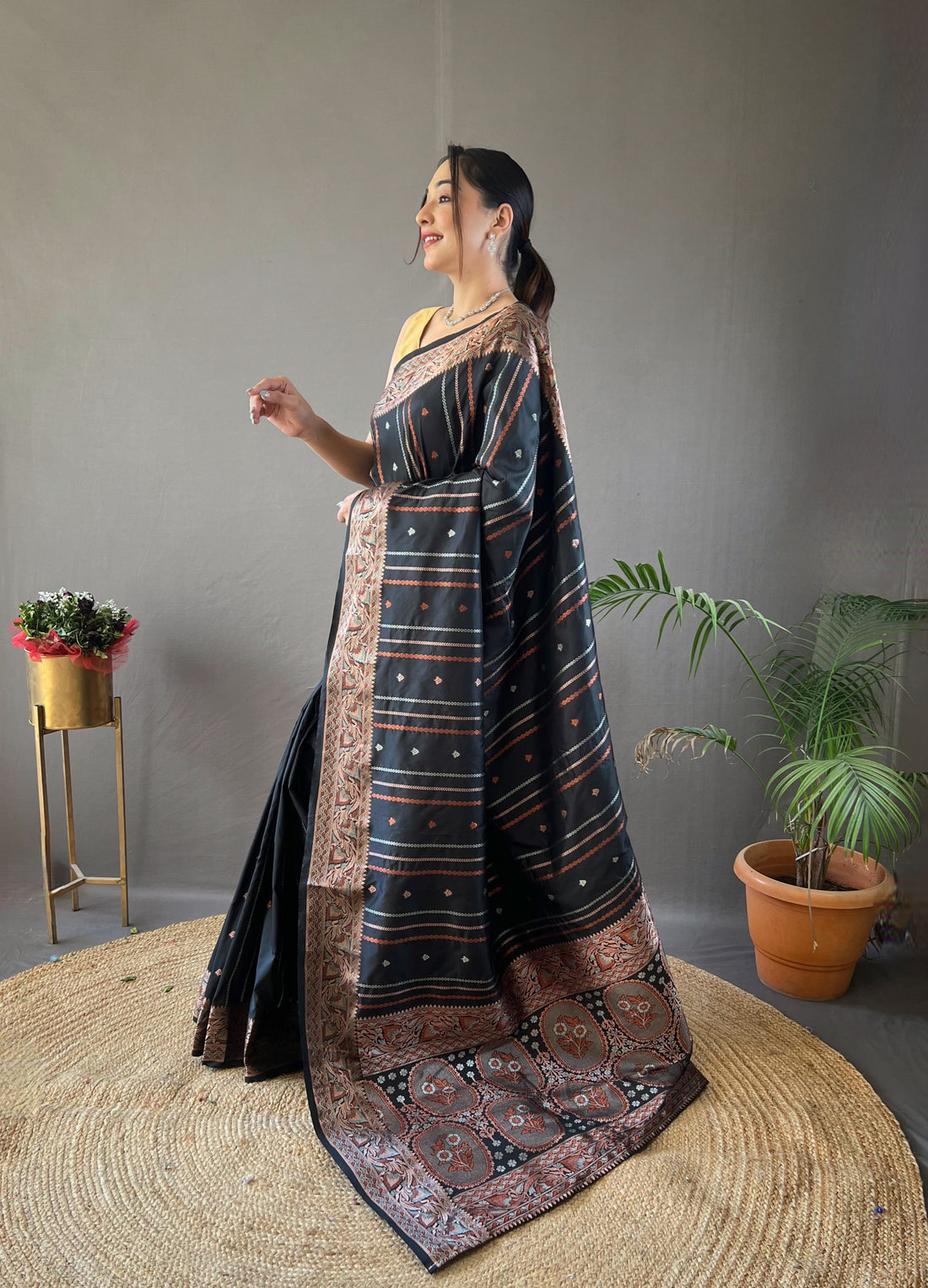 Black Silk Saree