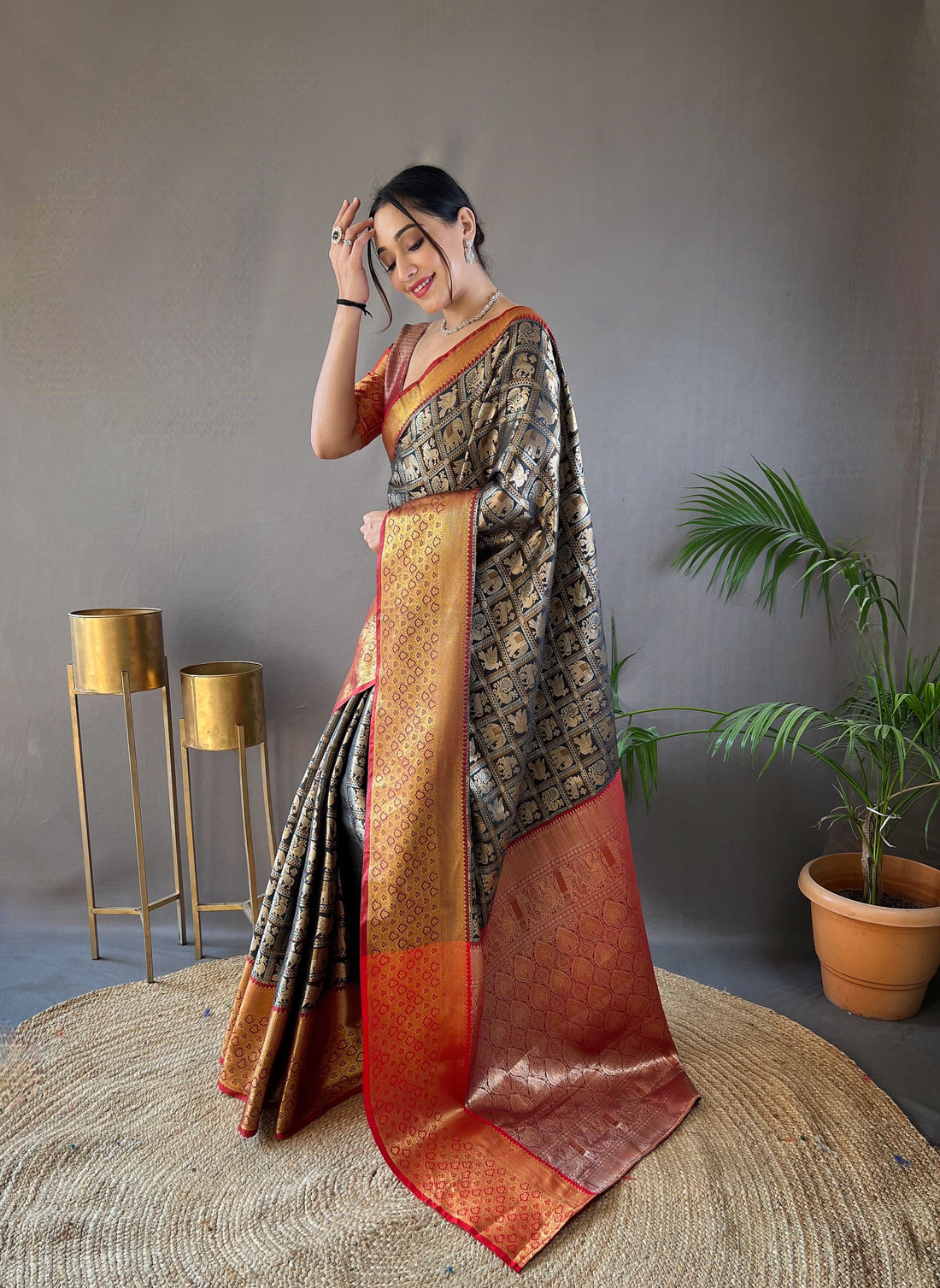 Black Silk Saree