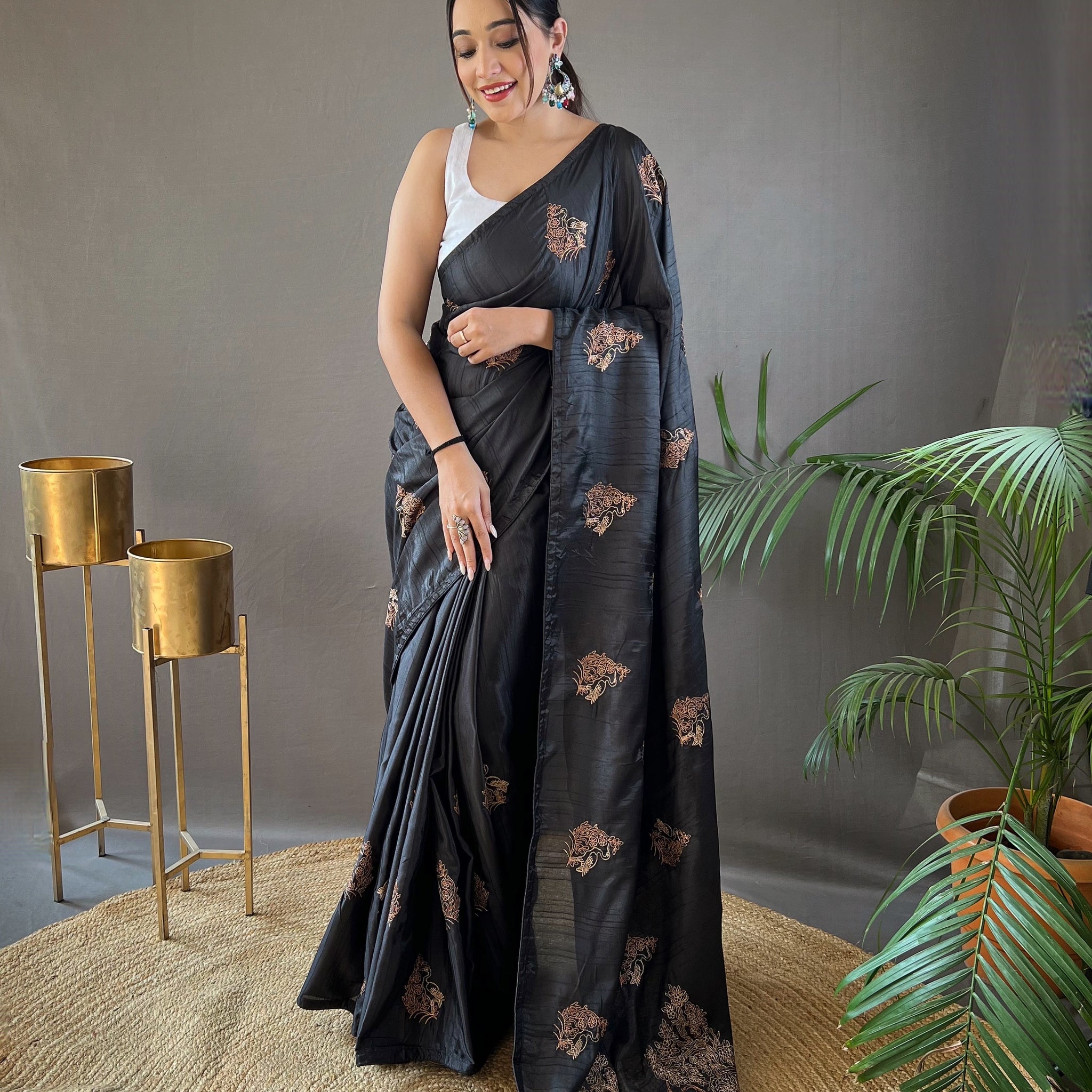 Black Soft Silk Saree