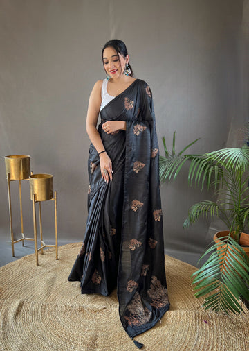 Black Soft Silk Saree