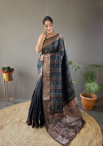 Black Silk Saree