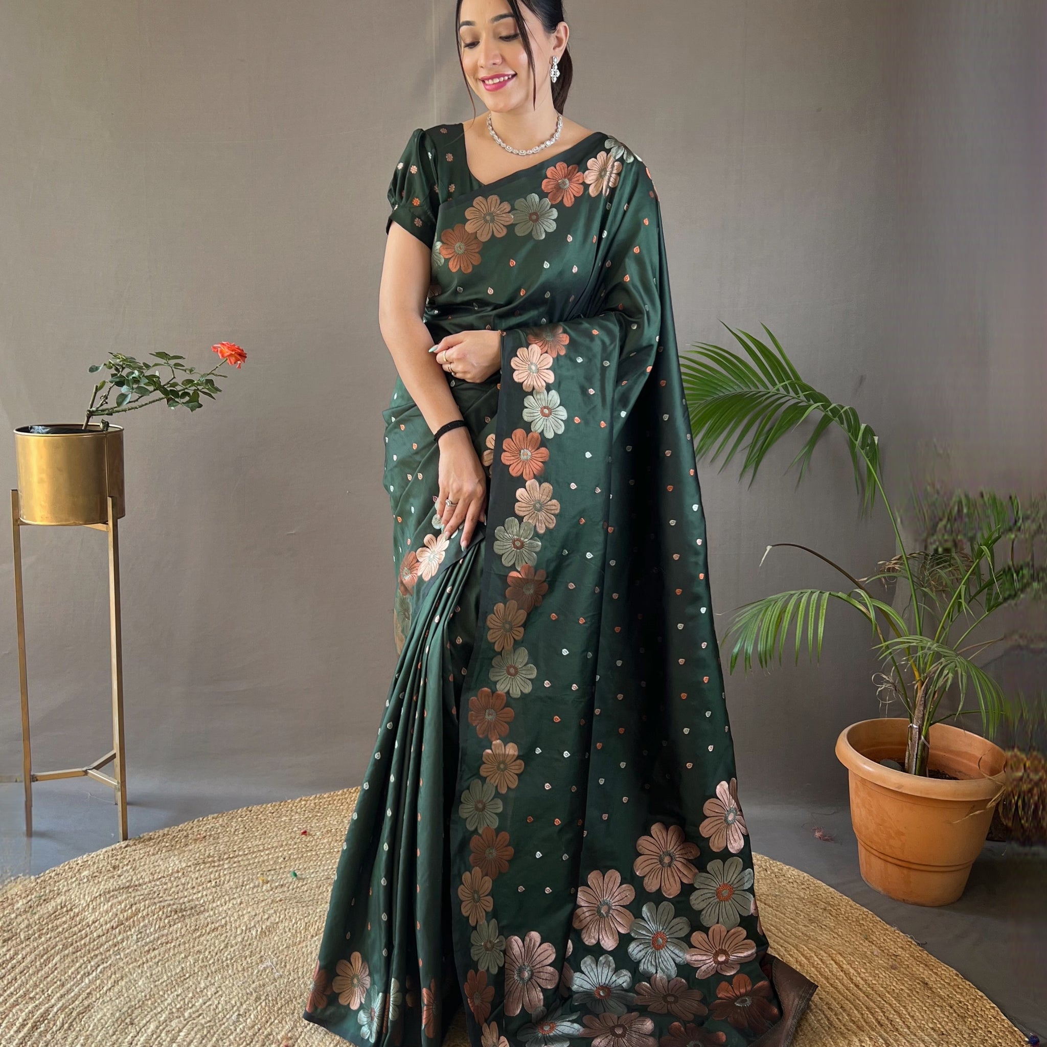 Green Soft Silk Saree