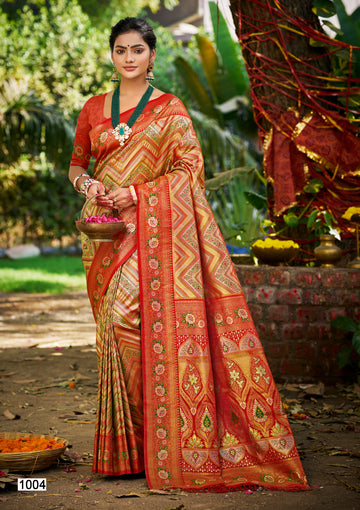 Red Dharmavaram Silk Saree