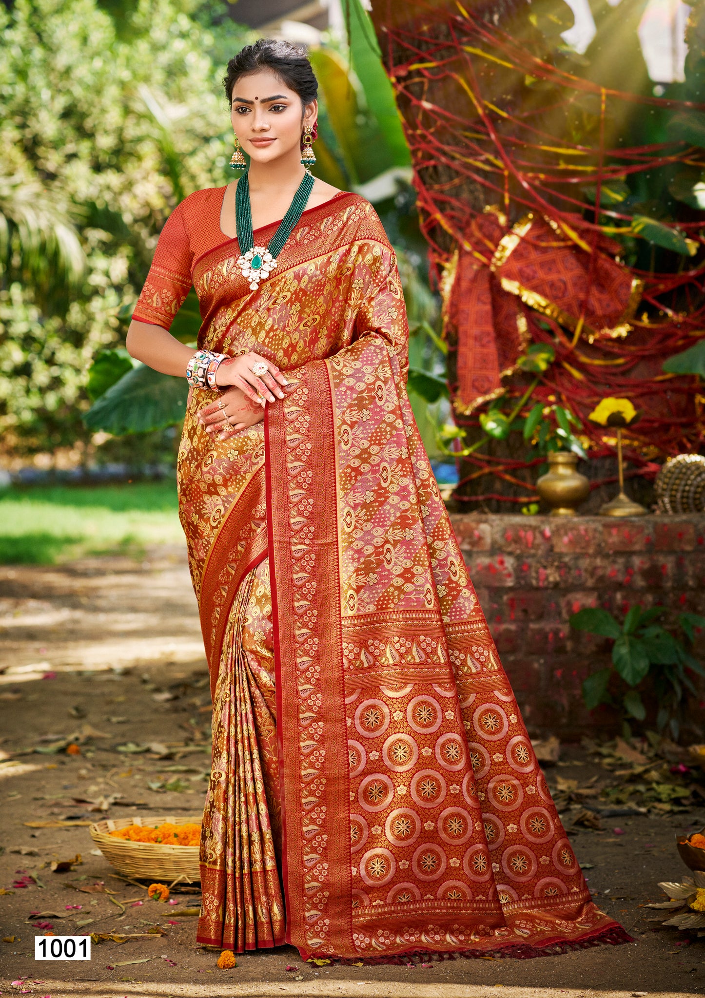 Red Dharmavaram Silk Saree