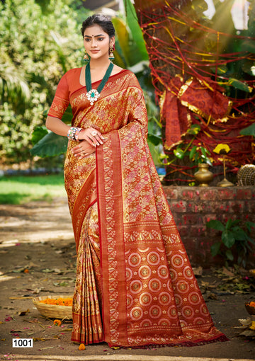 Red Dharmavaram Silk Saree