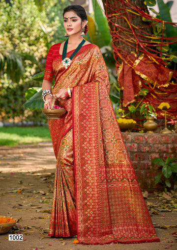 Red Dharmavaram Silk Saree