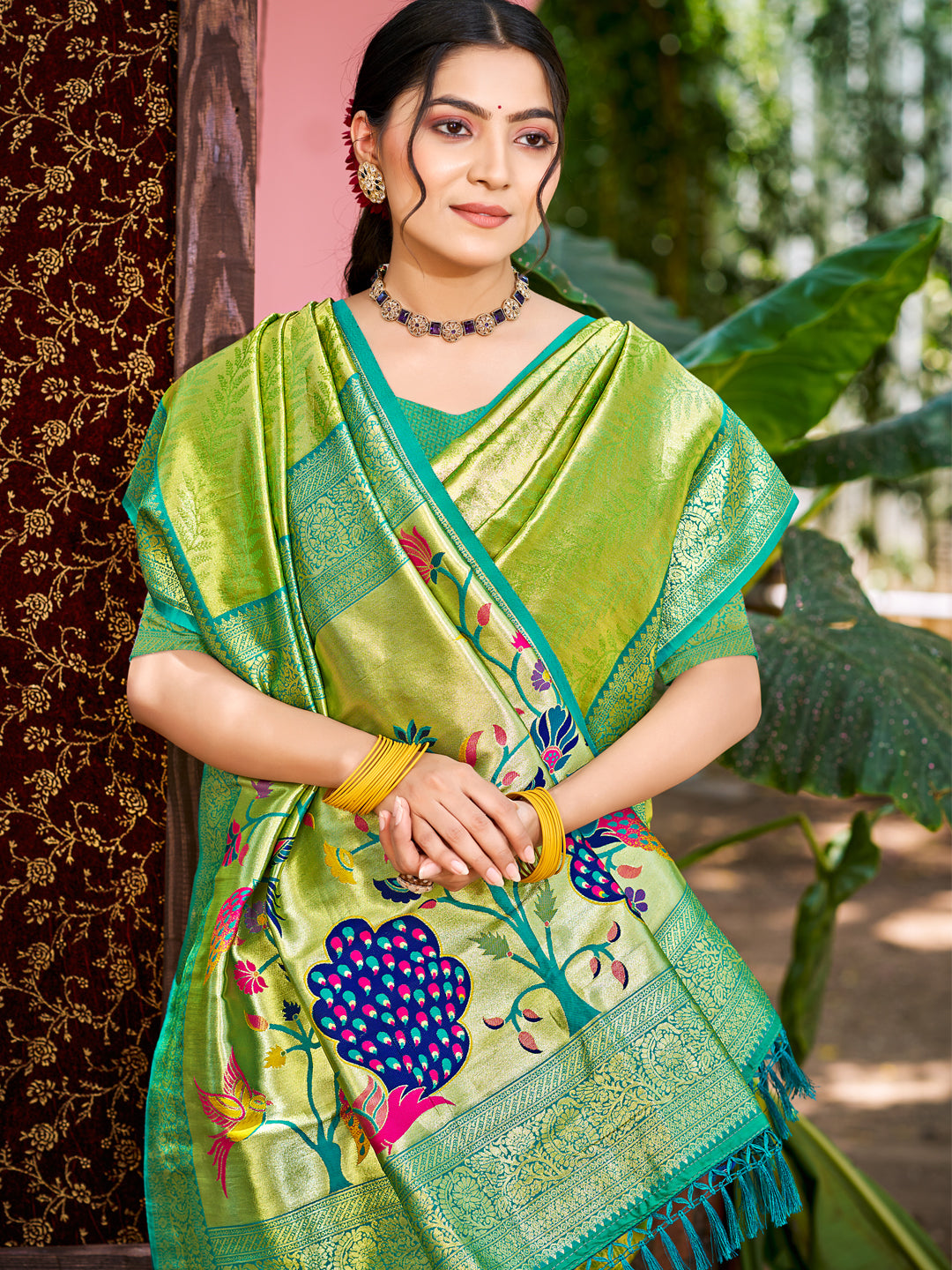Green  Kanjivaram Silk Saree