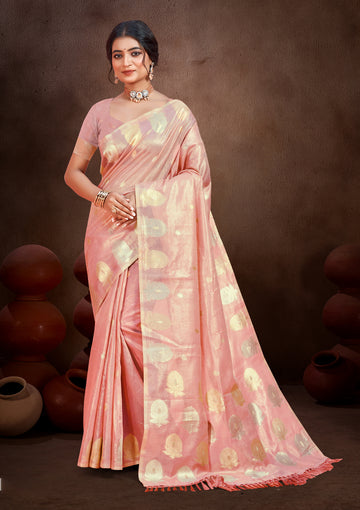 Pastel Pink Munga Kota Saree