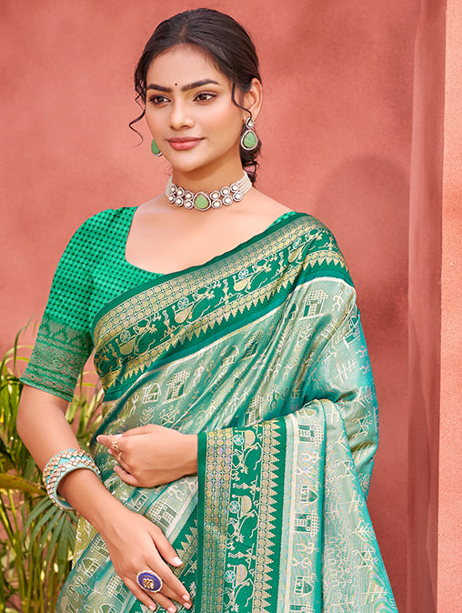Green Kanjivaram Silk Saree
