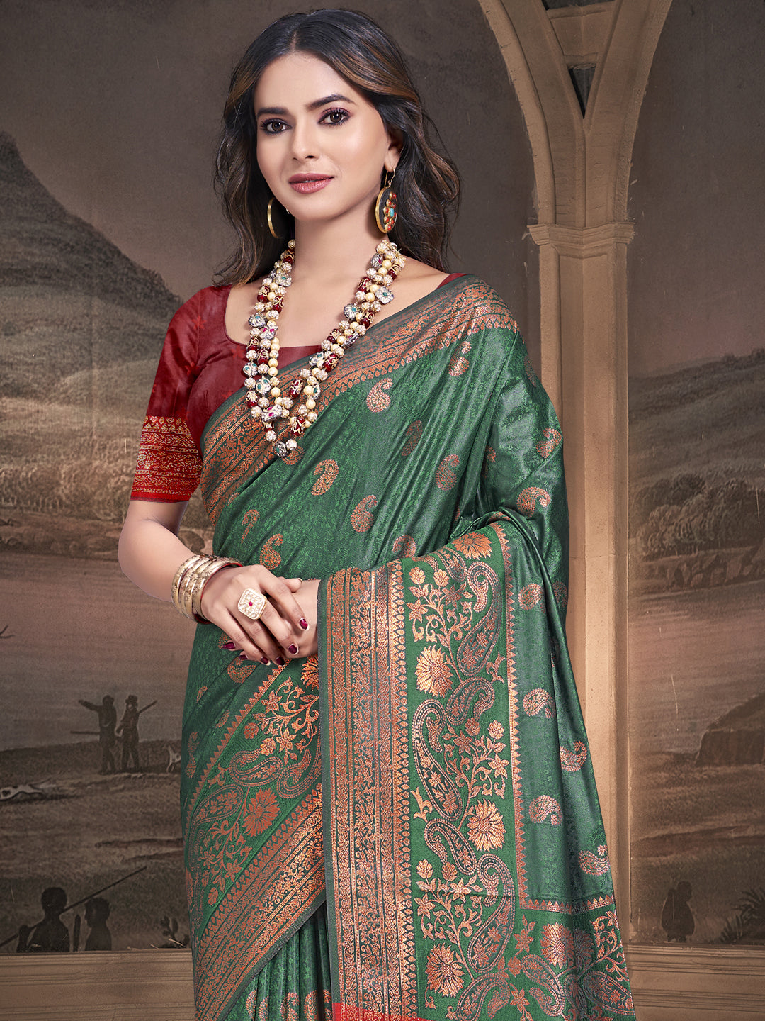 Green Silk Saree