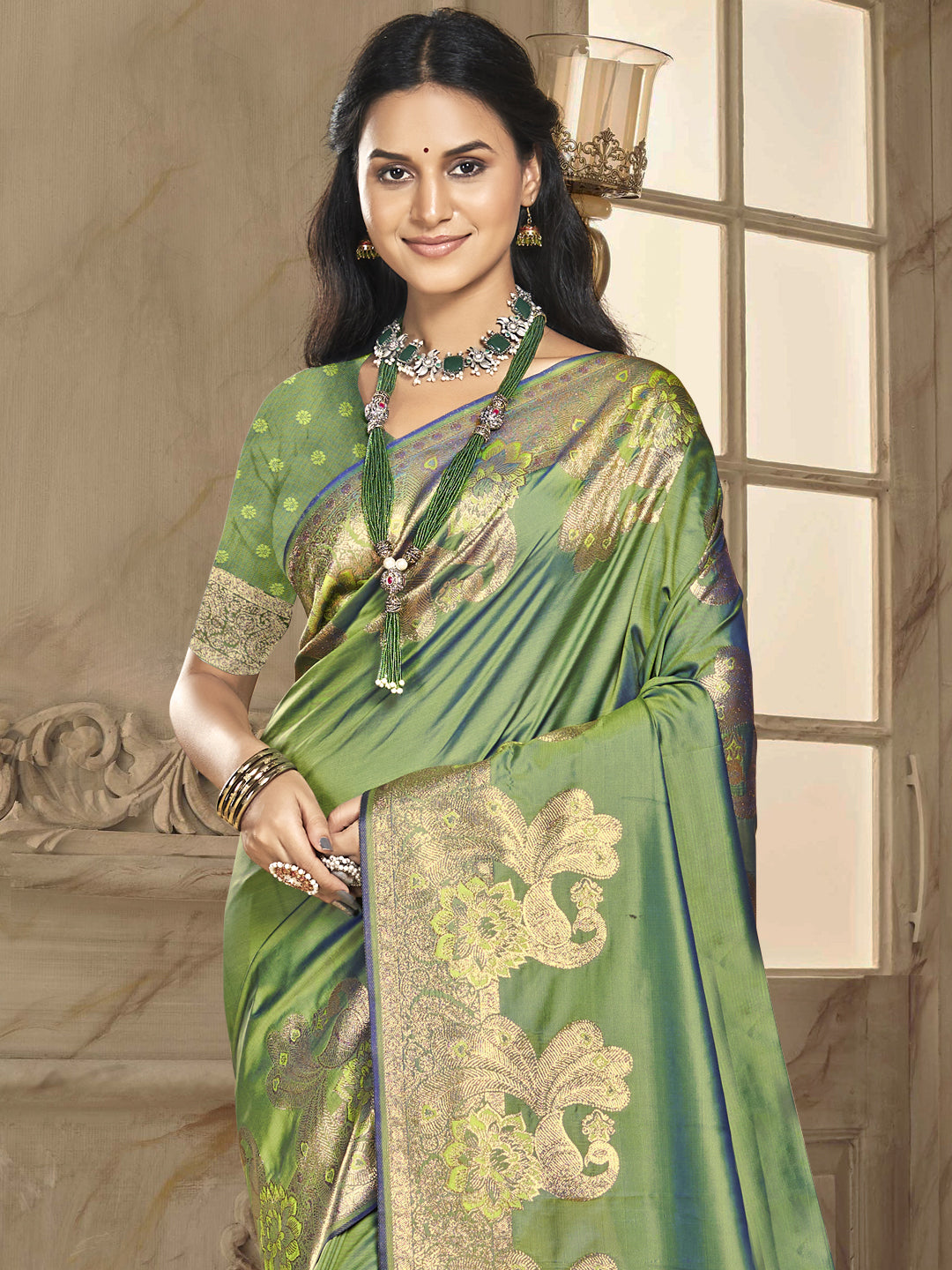 Green Silk Saree