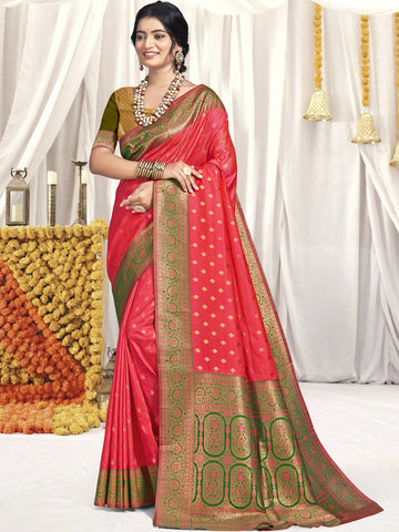 Pink Silk Saree