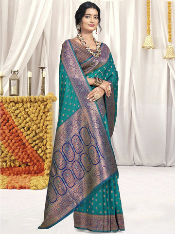 Sky Blue Silk Saree