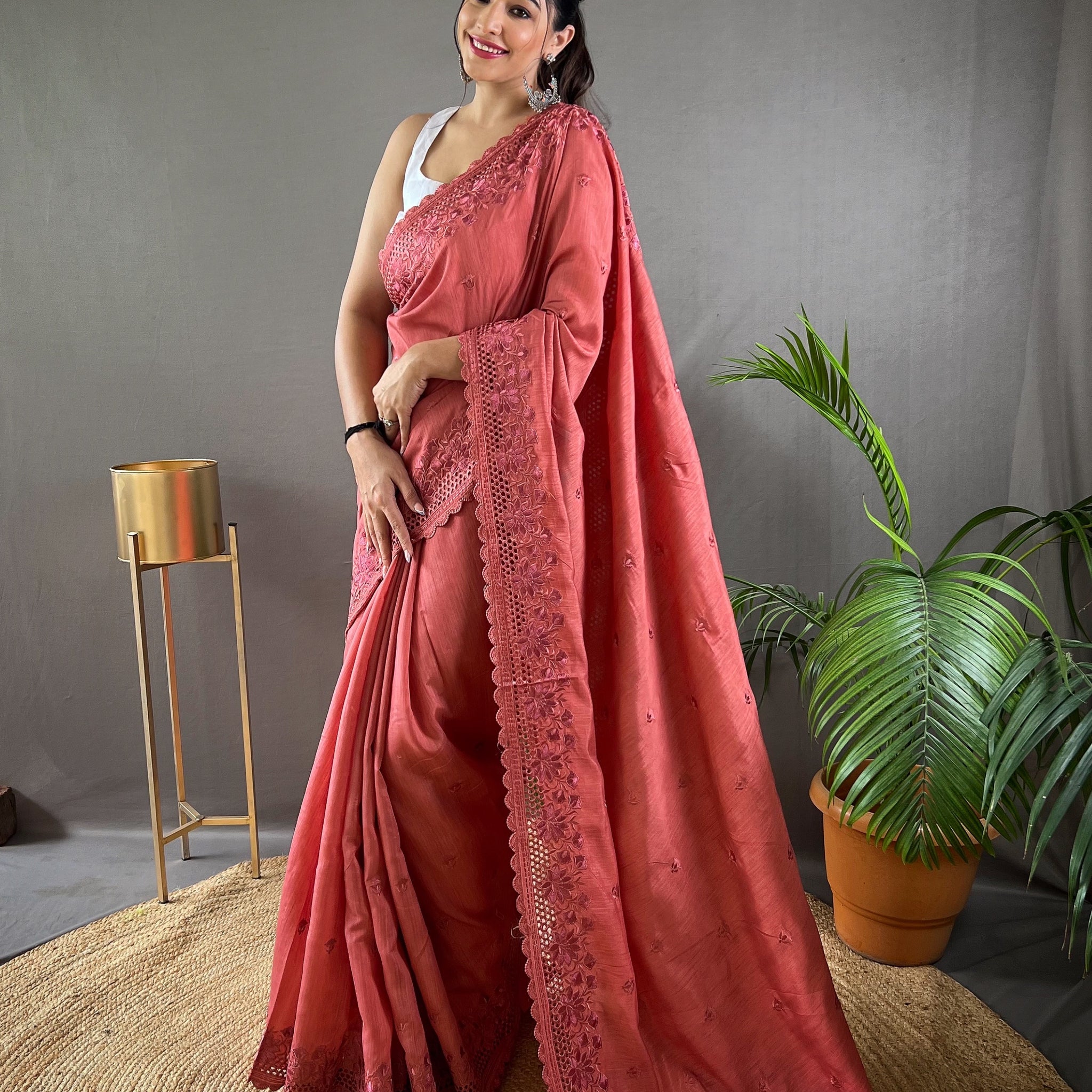 Dark Pink Matka Soft Silk Saree