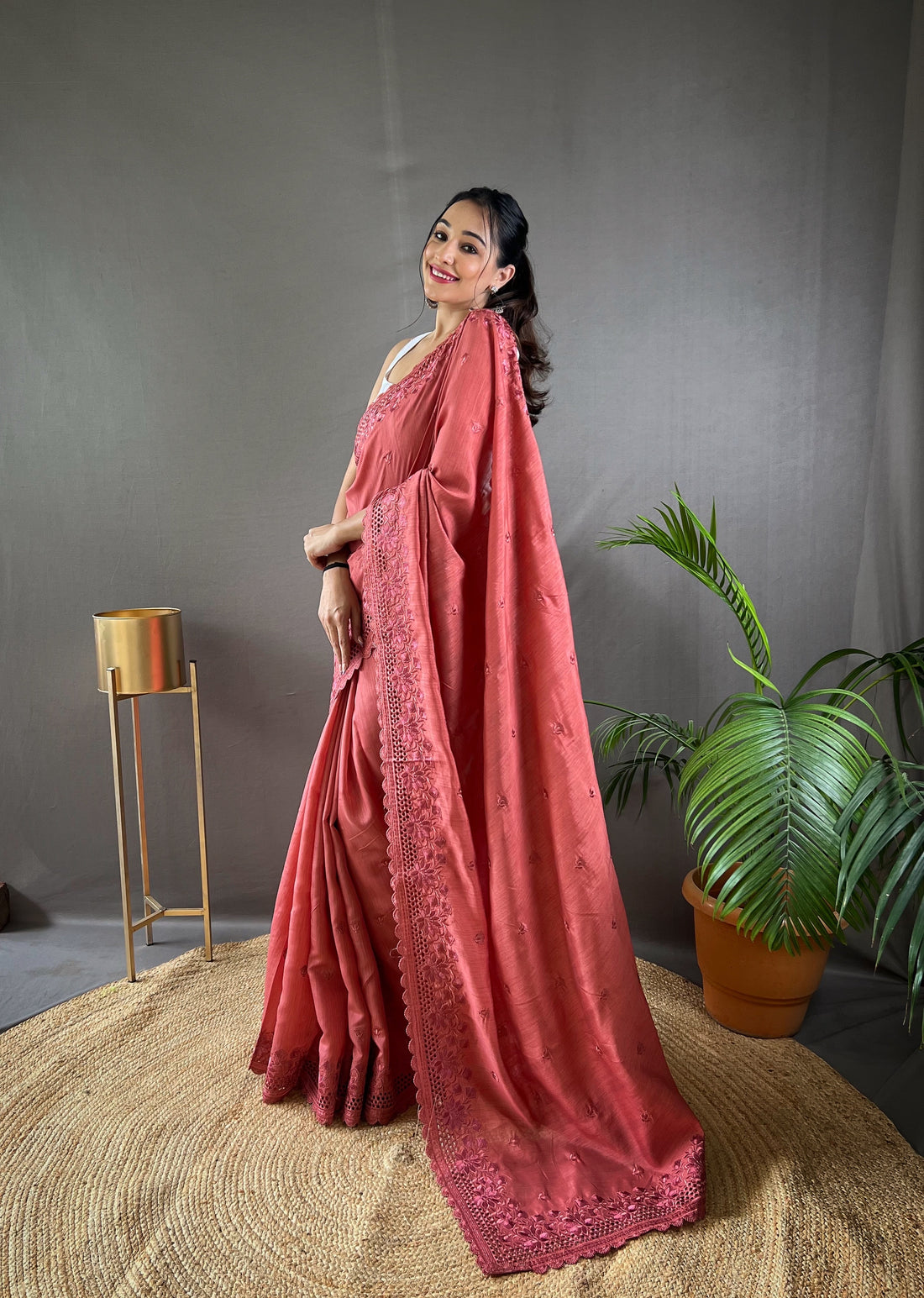 Dark Pink Matka Soft Silk Saree